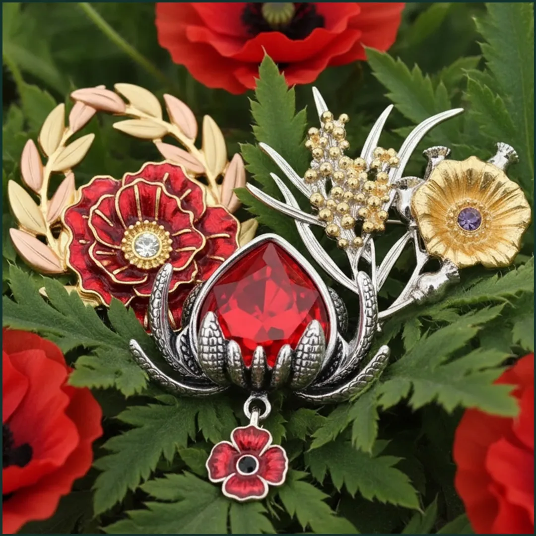 Nature of Remembrance Brooches