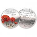 Silver Plated Poppy Medallion In Gift Box