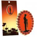 Going Down of the sun Poppy Lapel Pin on Card